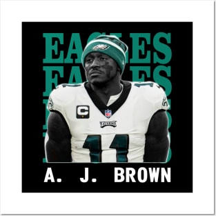 Philadelphia Eagles A. J. Brown 11 Posters and Art